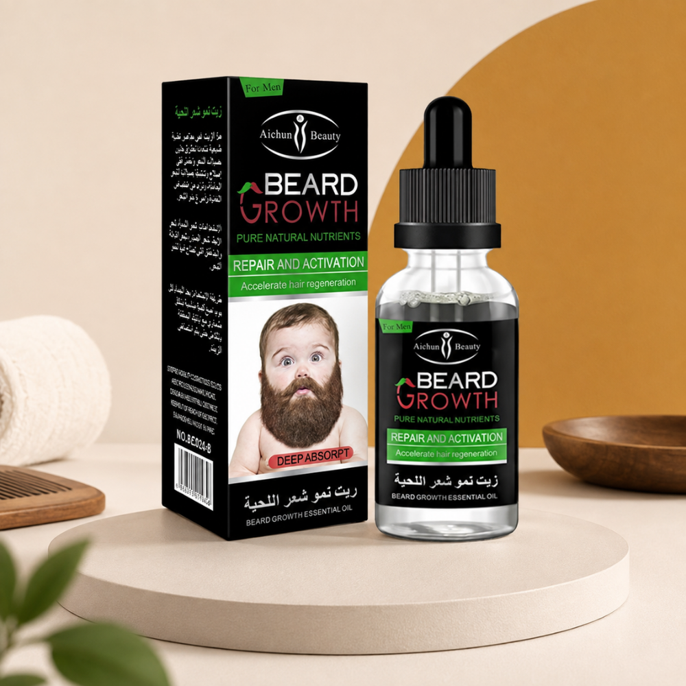 Beard Growth Oil for Men – Natural Beard Care & Nourishing Essential Oil