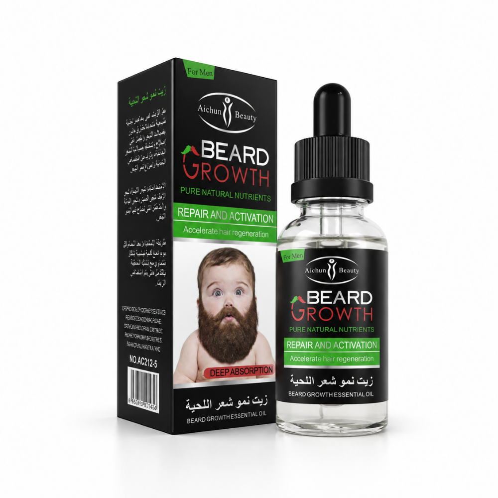 Beard Growth Oil for Men – Natural Beard Care & Nourishing Essential Oil